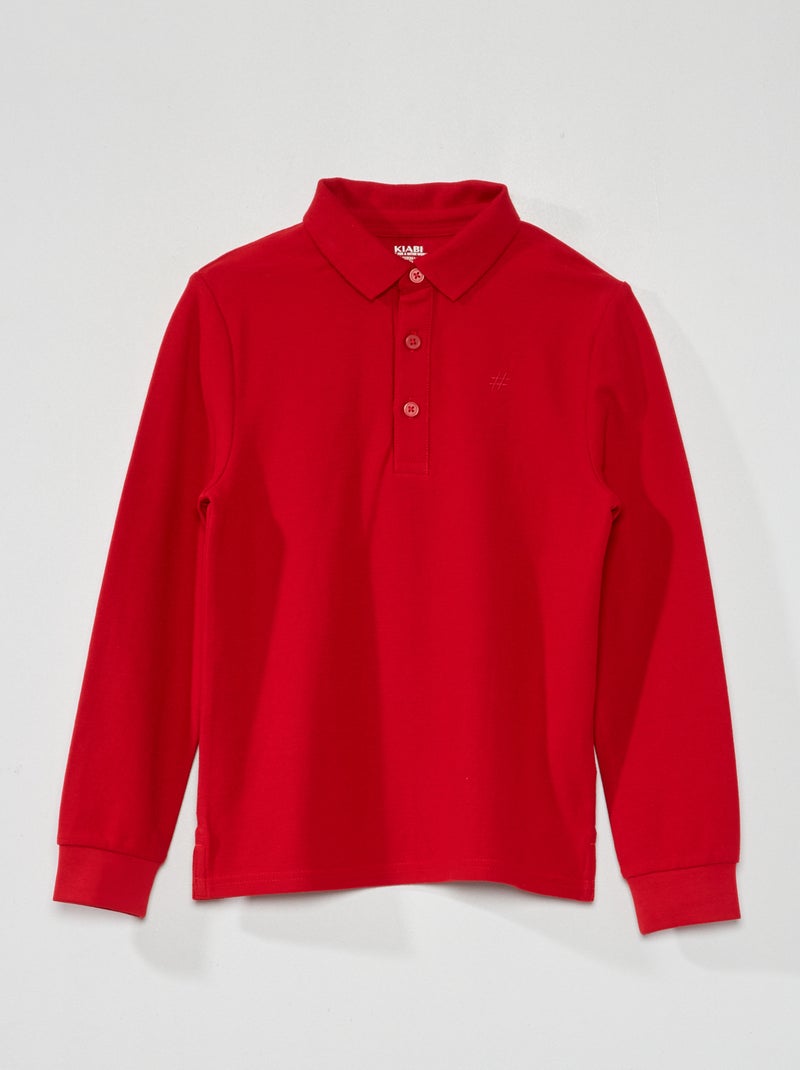 Polo em malha piqué VERMELHO - Kiabi