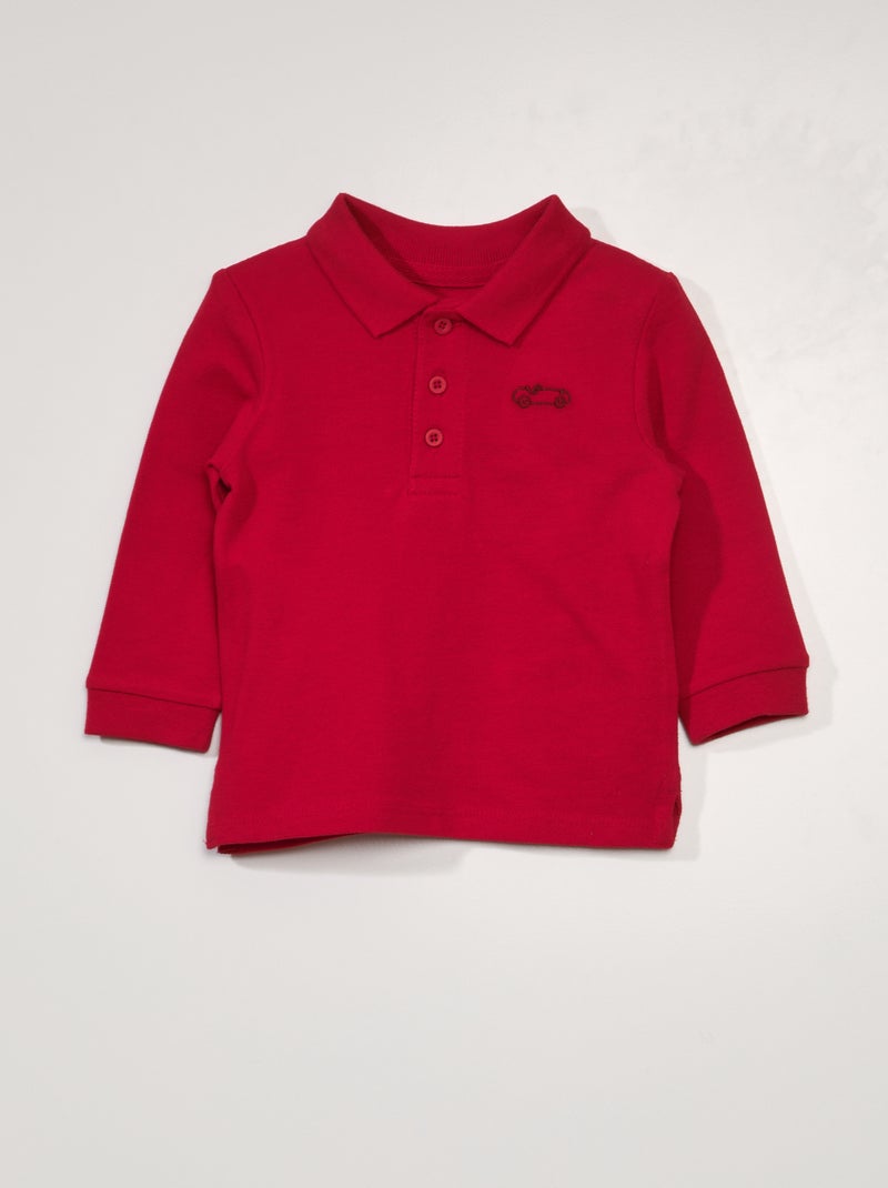 Polo em malha piqué VERMELHO - Kiabi
