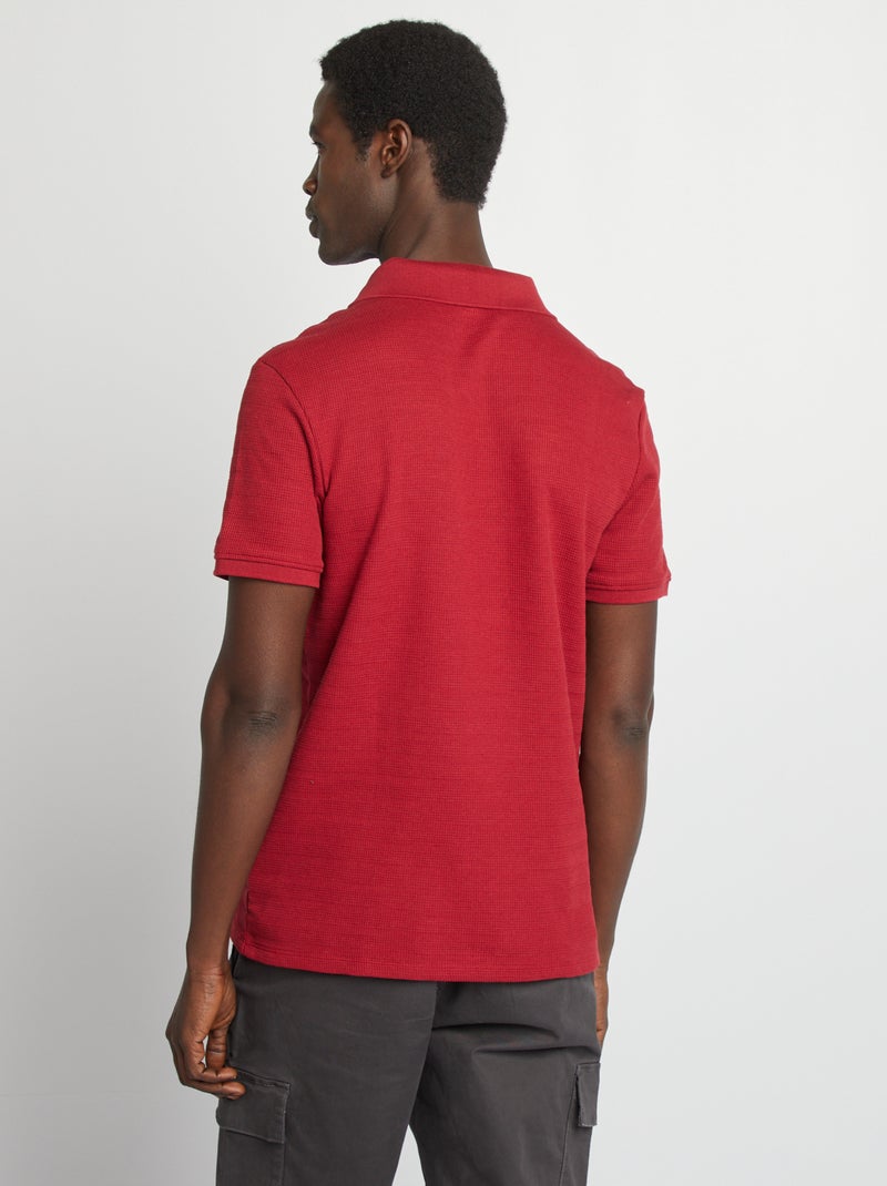 Polo em malha piqué VERMELHO - Kiabi