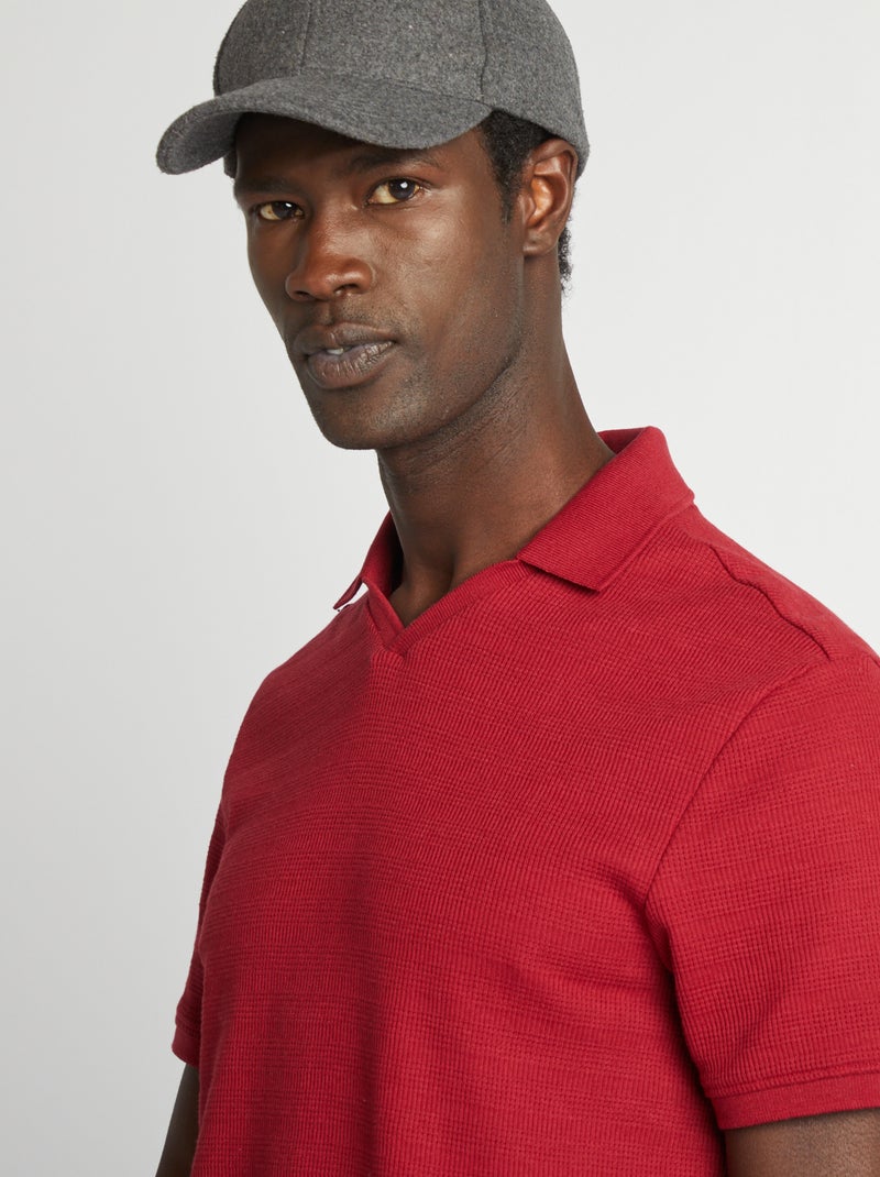Polo em malha piqué VERMELHO - Kiabi