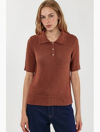 Polo em malha texturizada hiccup