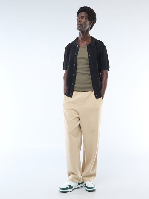 Polo em malha waffle - Kiabi