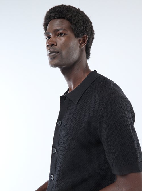 Polo em malha waffle - Kiabi