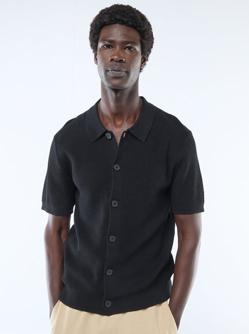 Polo em malha waffle - Kiabi