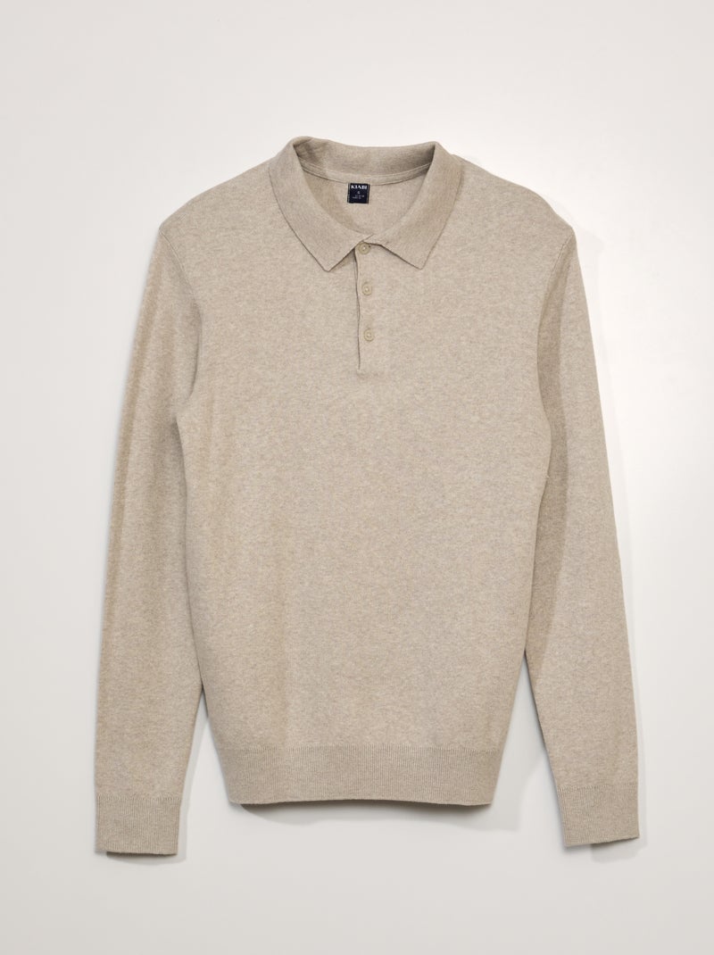 Polo em moletão BRANCO - Kiabi