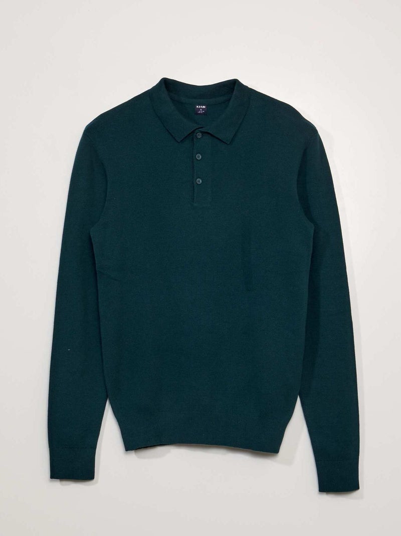 Polo em moletão VERDE - Kiabi