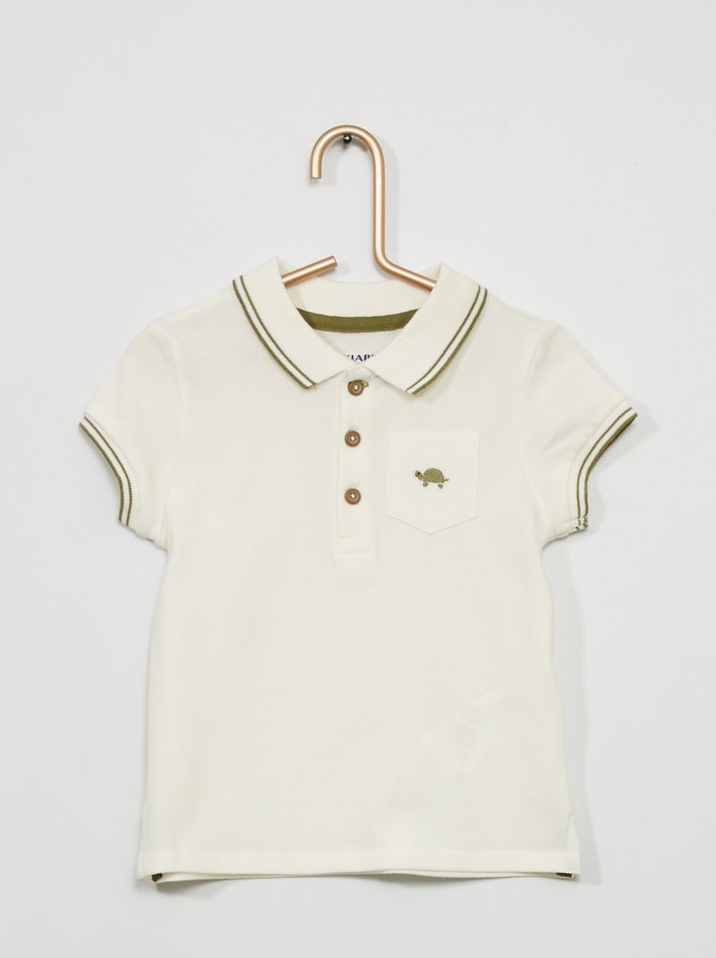 Polo em piqué BRANCO - Kiabi