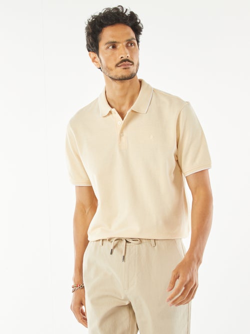 Polo em piqué de algodão - Kiabi
