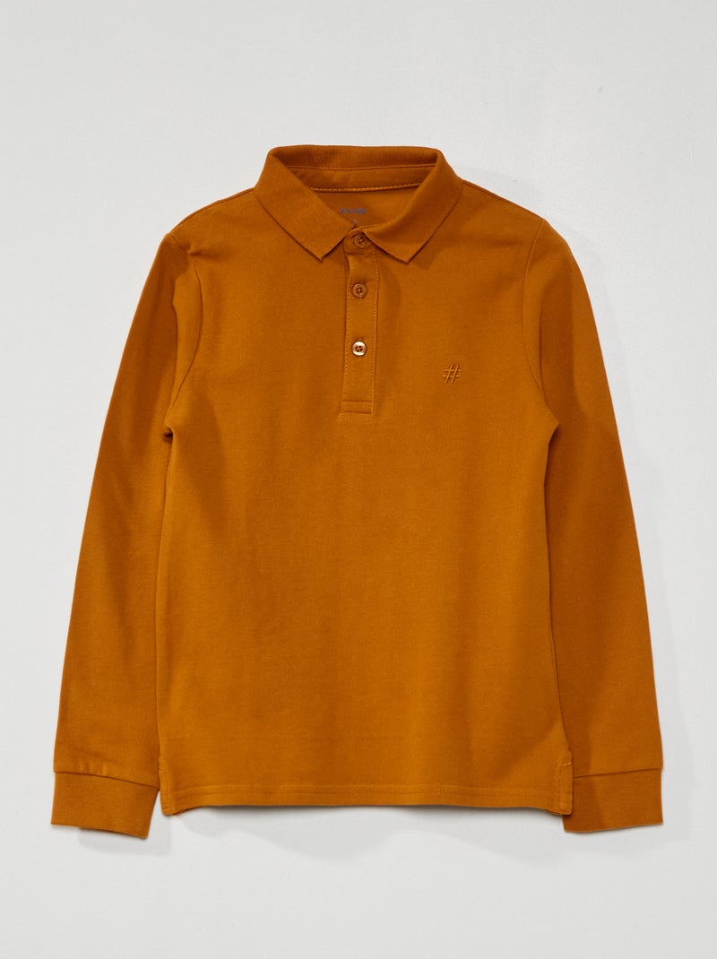 Polo em piqué de algodão AMARELO - Kiabi