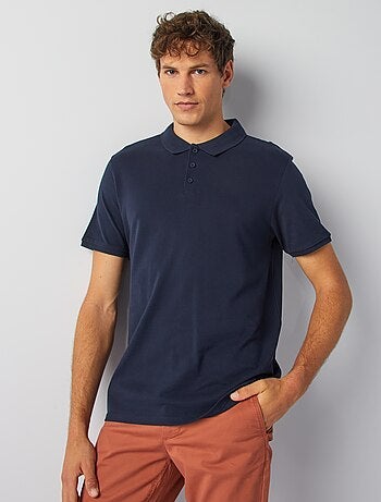 Polo em piqué de algodão