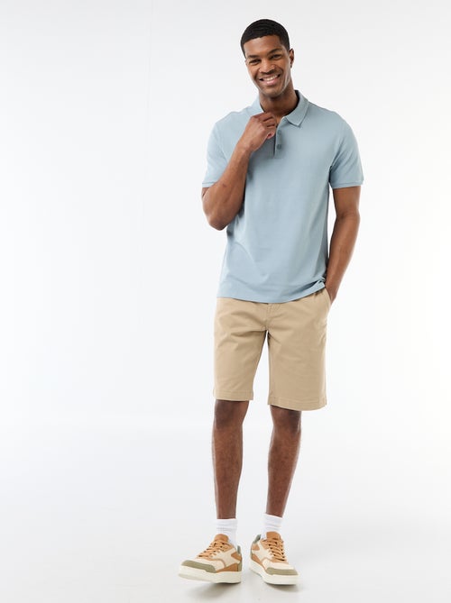 Polo em piqué de algodão - Kiabi