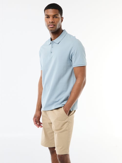 Polo em piqué de algodão - Kiabi