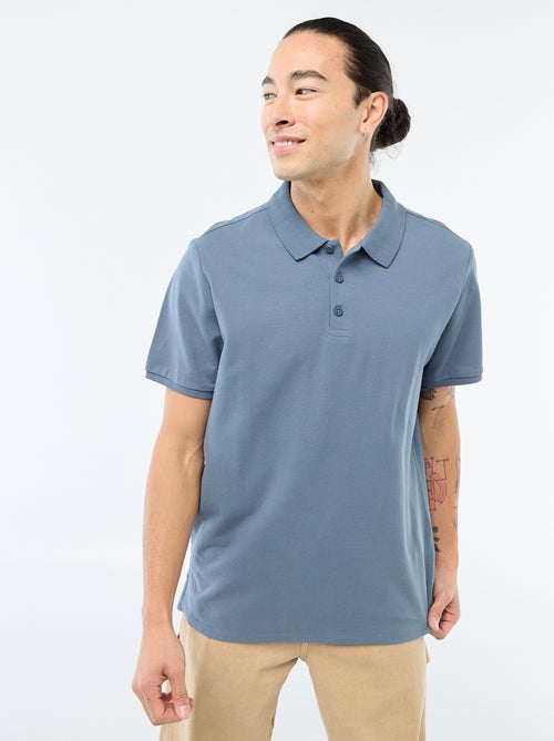 Polo em piqué de algodão - Kiabi