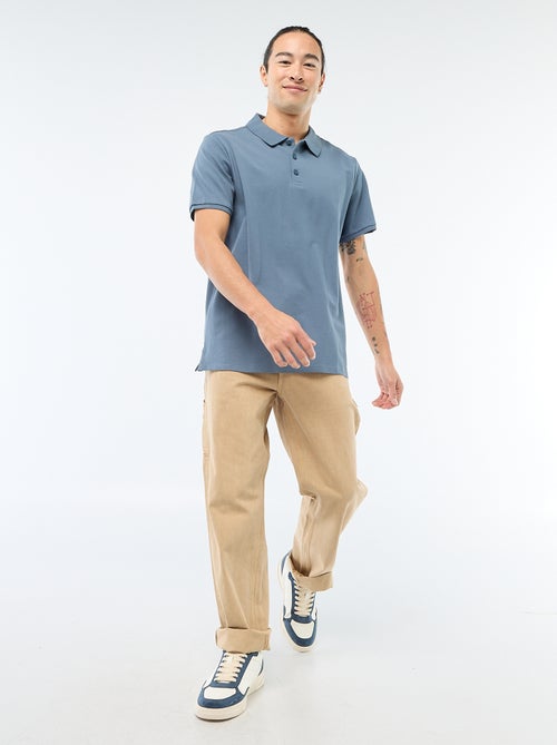 Polo em piqué de algodão - Kiabi