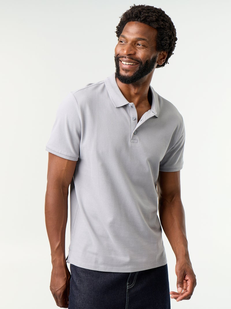 Polo em piqué de algodão Azul - Kiabi