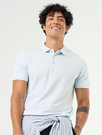 Polo em piqué de algodão