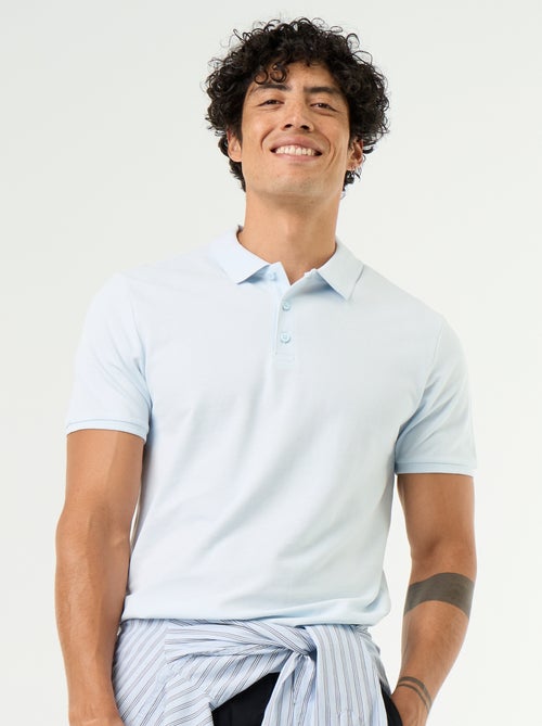 Polo em piqué de algodão - Kiabi