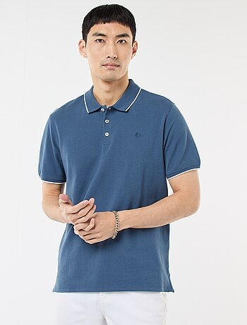 Polo em piqué de algodão