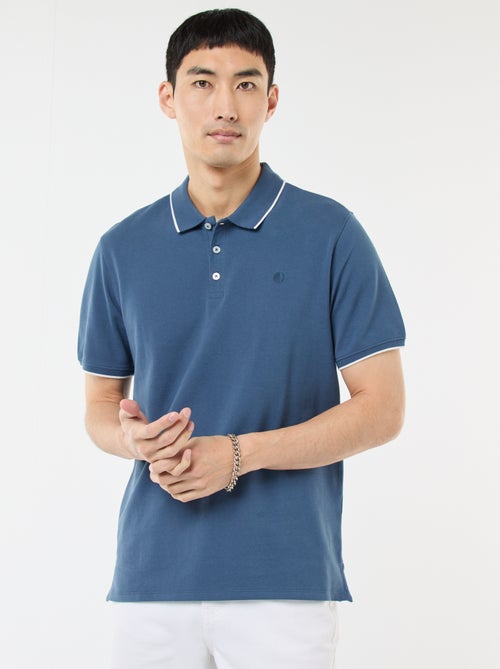 Polo em piqué de algodão - Kiabi