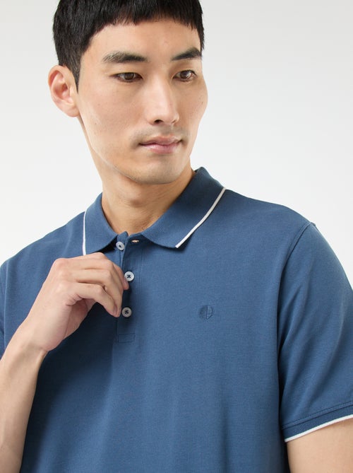 Polo em piqué de algodão - Kiabi