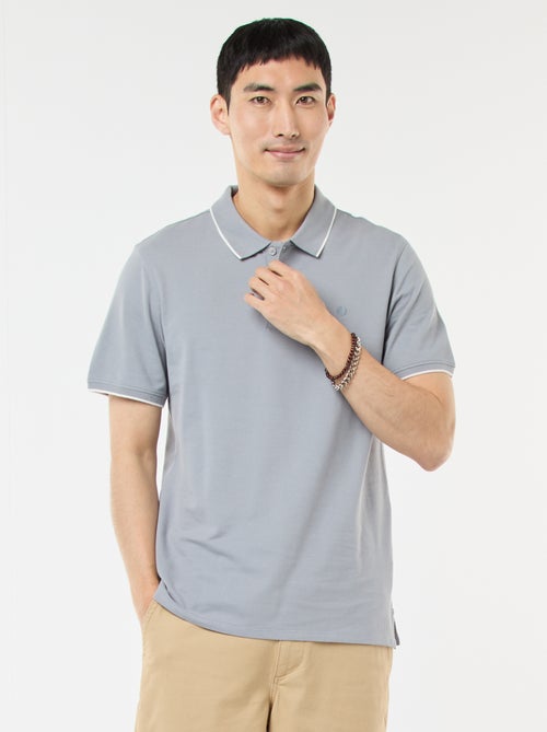 Polo em piqué de algodão - Kiabi