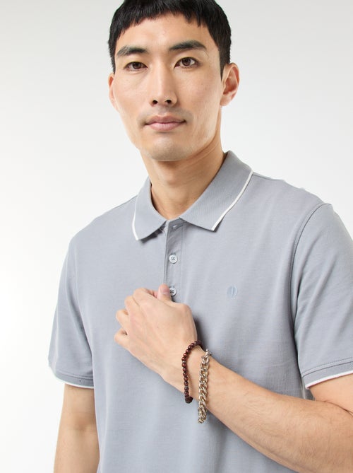 Polo em piqué de algodão - Kiabi