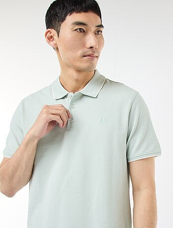 Polo em piqué de algodão