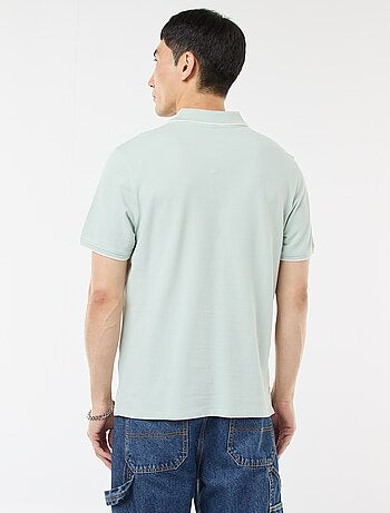 Polo em piqué de algodão