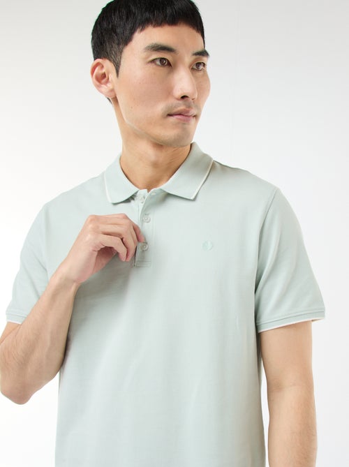 Polo em piqué de algodão - Kiabi