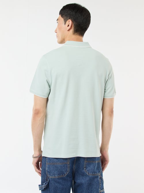 Polo em piqué de algodão - Kiabi