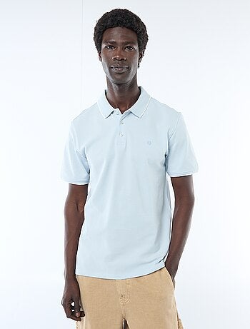 Polo em piqué de algodão