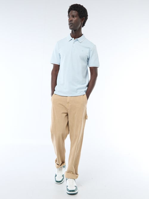 Polo em piqué de algodão - Kiabi