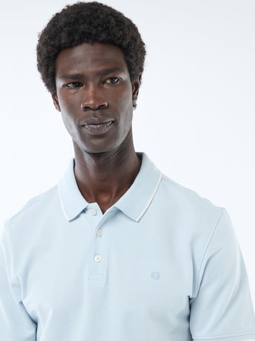 Polo em piqué de algodão - Kiabi