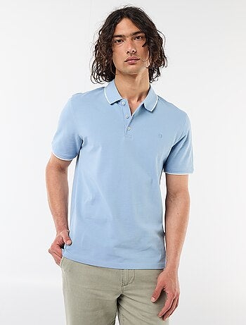 Polo em piqué de algodão