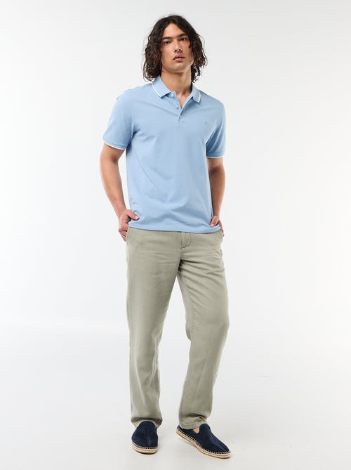 Polo em piqué de algodão - Kiabi