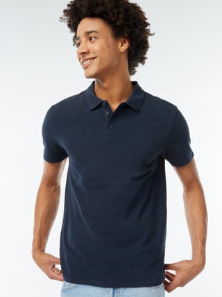 Polo em piqué de algodão