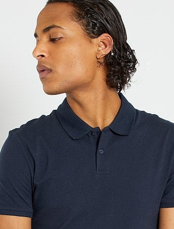 Polo em piqué de algodão