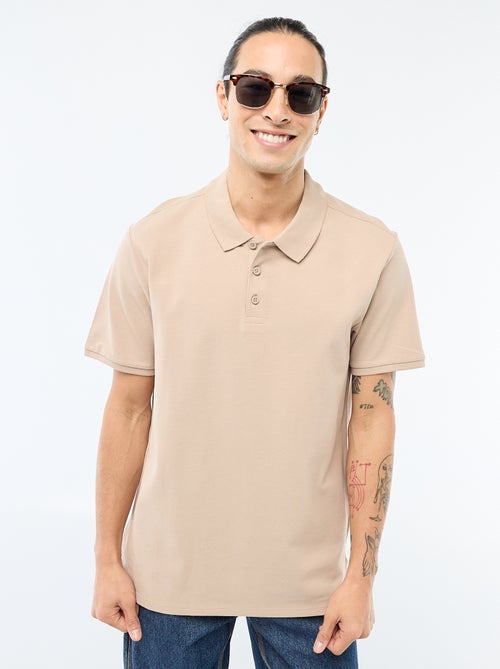 Polo em piqué de algodão - Kiabi