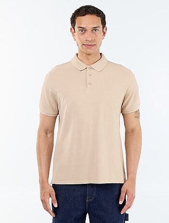 Polo em piqué de algodão
