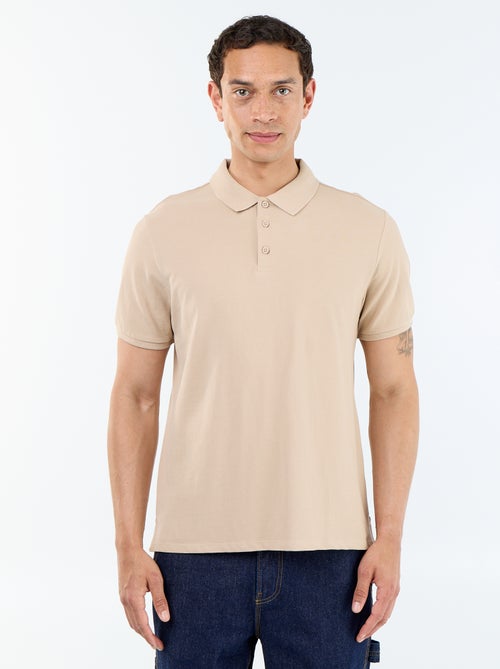 Polo em piqué de algodão - Kiabi