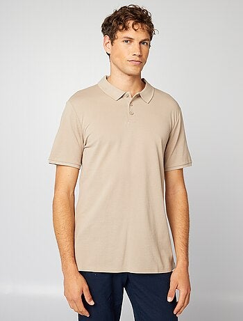 Polo em piqué de algodão
