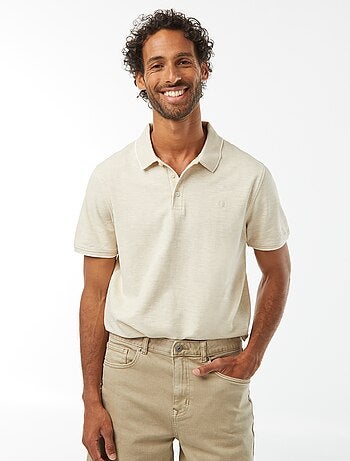 Polo em piqué de algodão