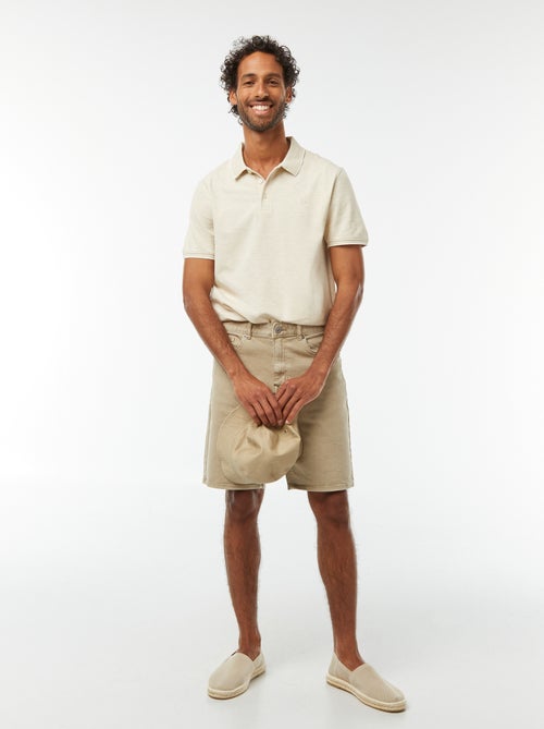 Polo em piqué de algodão - Kiabi