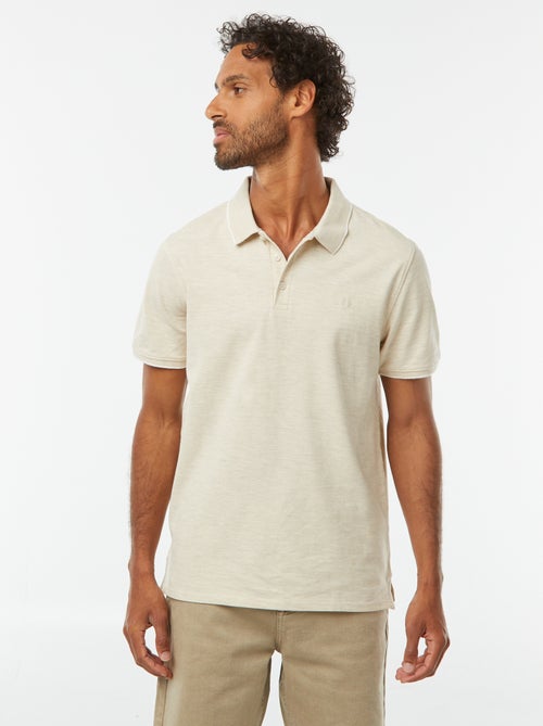 Polo em piqué de algodão - Kiabi