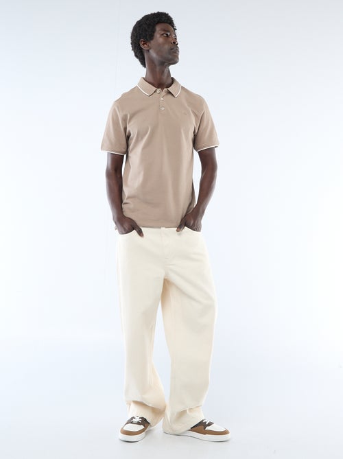 Polo em piqué de algodão - Kiabi