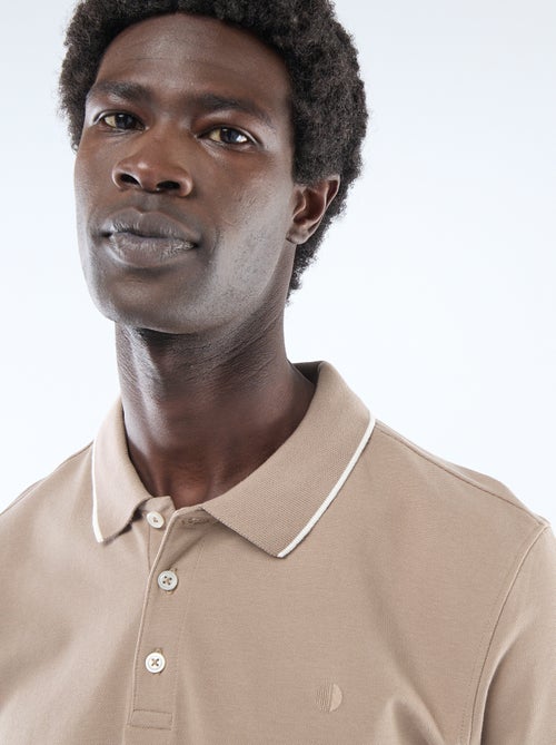 Polo em piqué de algodão - Kiabi