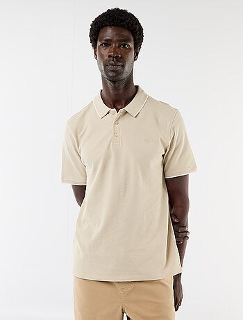 Polo em piqué de algodão
