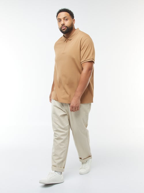 Polo em piqué de algodão - Kiabi