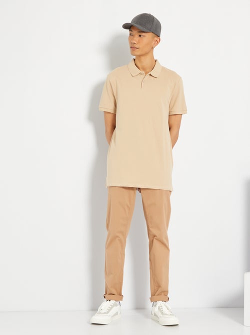 Polo em piqué de algodão - Kiabi