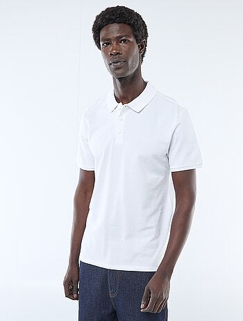 Polo em piqué de algodão